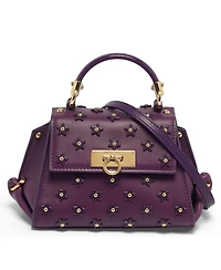 Pre-Owned Salvatore Ferragamo Women's Sofia Mini Star Embellished Leather Top Handle Bag