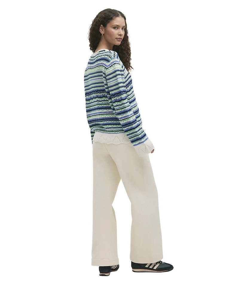 Finery London Women's Audrenia Striped Crochet Sweater