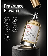 LoveryPlus Saffron + Amber Eau de Parfum 2pc Fragrance Gift Set, 3.4 fl oz Perfume Spray