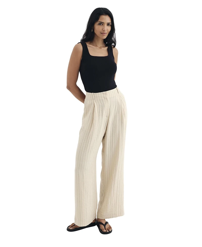 Finery London Women's Mara High-Waist Wide-Leg Trousers