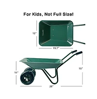 Trimate Steel Kid-Friendly Wheelbarrow, Ages 3-8