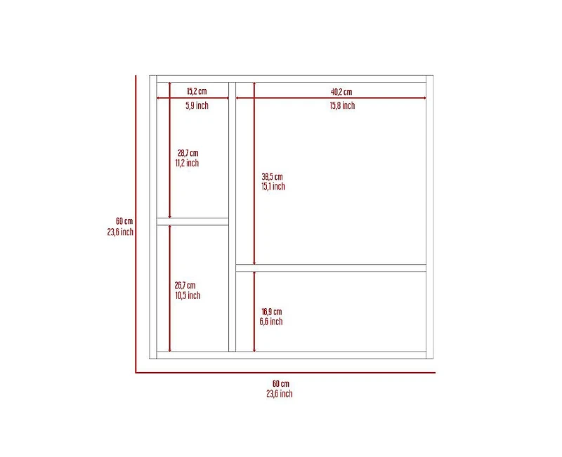Fm Furniture Avery Wall-Mounted Bathroom Storage Cabinet with Two Doors and Open Side Shelves