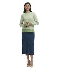 Finery London Women's Stella Chevron-Striped Long-Sleeve Crewneck Sweater