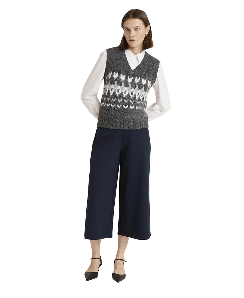 Finery London Women's Courtney Fair Isle V-Neck Sleeveless Sweater Vest
