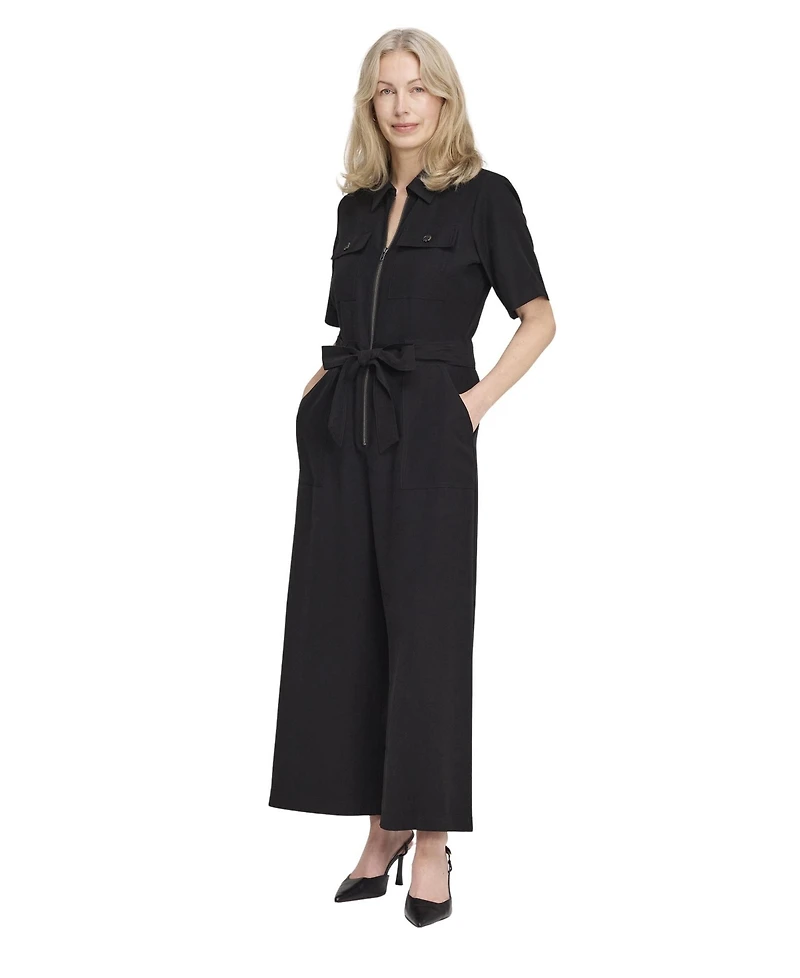 Finery London Women's Marie Wide Leg Cropped Jumpsuit