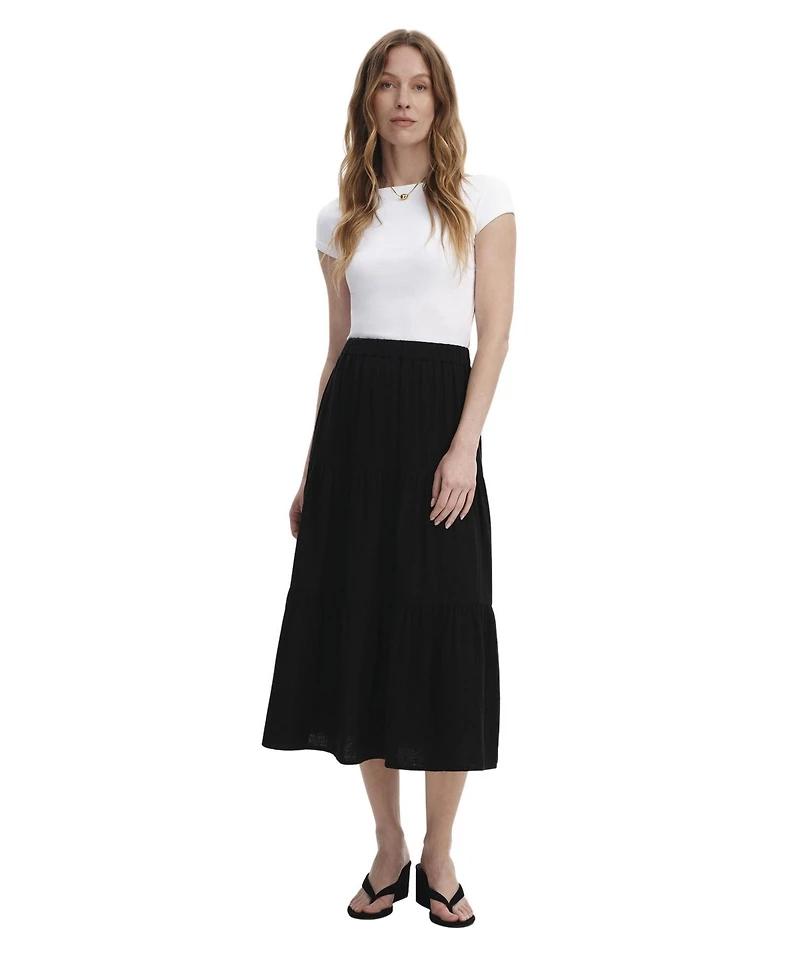 Finery London Women's Harriet Tiered A-Line Midi Skirt