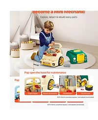 Sugift Mechanic Engine Lights, Sounds and Steering Wheel 60-Piece Playset, Ages 3+