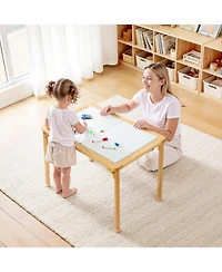 Sugift Foldable Double-Sided Sensory Table with 3 Storage Bins, Ages 3+