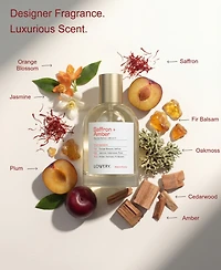 Lovery Saffron + Amber 3pc Perfume Gift Set - 3.4fl oz Womens Fragrance Spray with 2 Travel Size Mini Perfumes