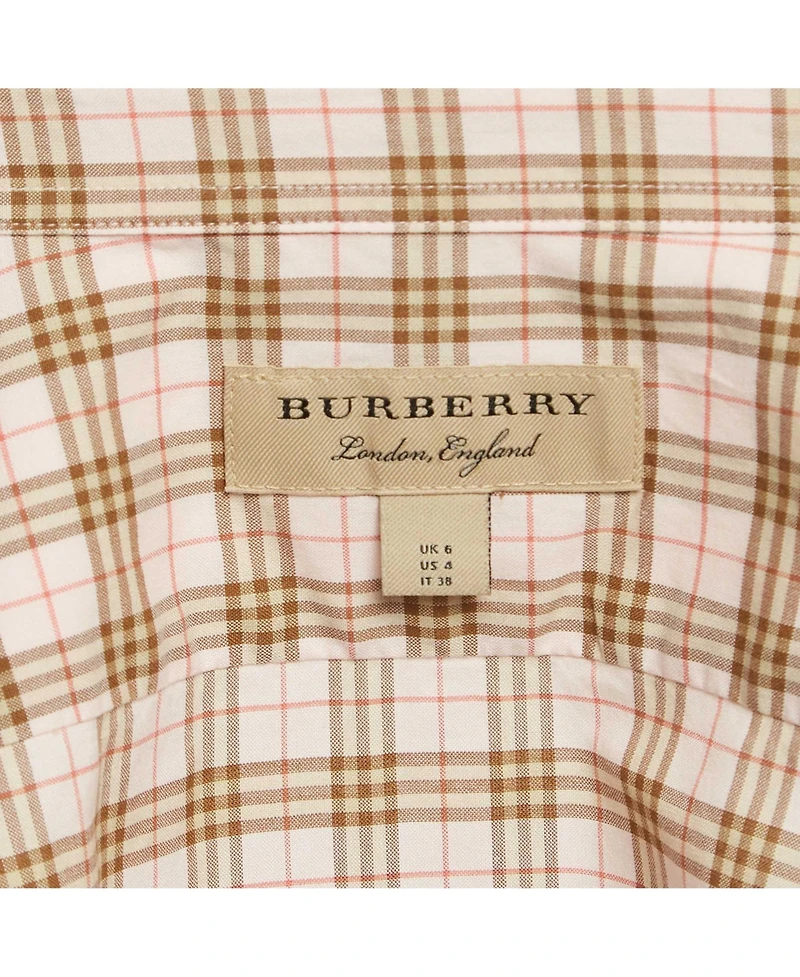Burberry Women's Plaid Long-Sleeve Button-Up Shirt