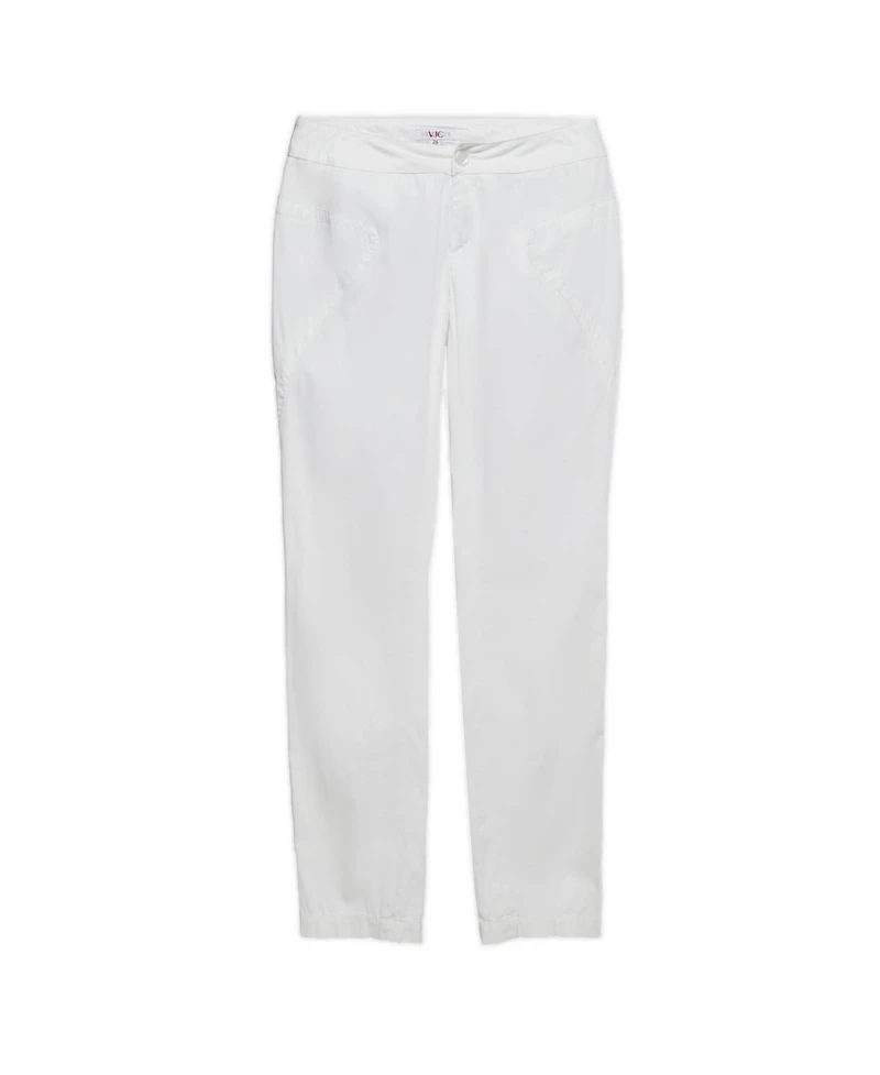 Pre-Owned Versace Women's Cotton Straight Trousers