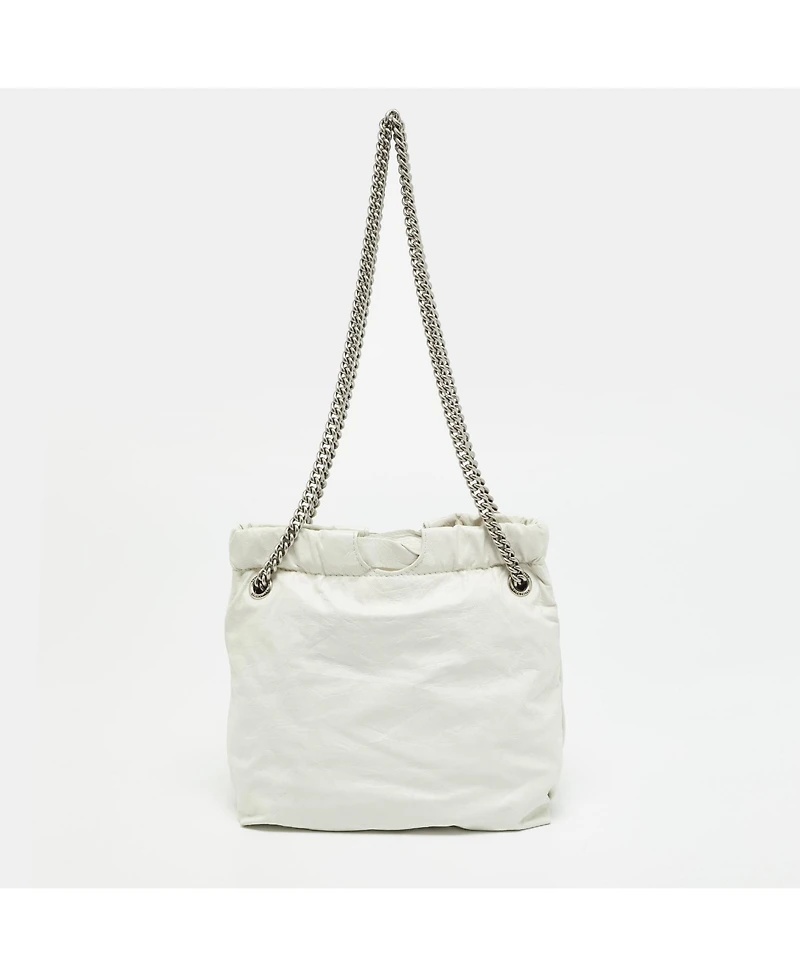 Pre-Owned Balenciaga Women's Crushed Leather Chain Shoulder Bag