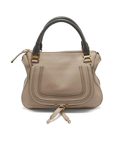Pre-Owned Chloe Women's Marcie Double Carry Large Leather Shoulder Bag