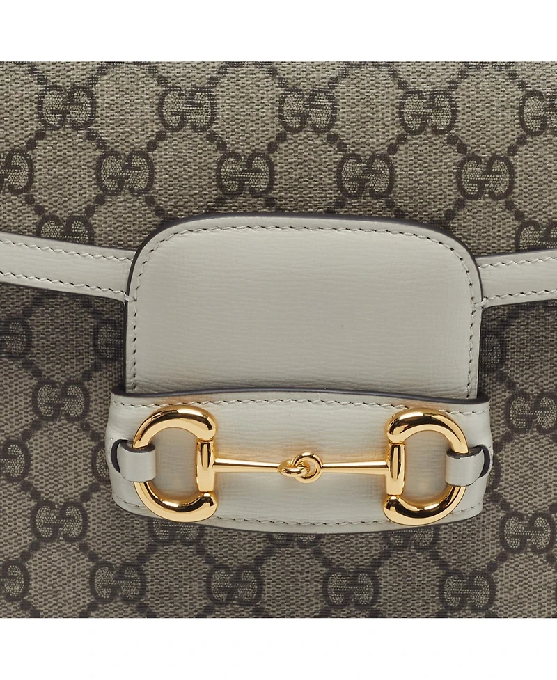 Pre-Owned Gucci Women's Horsebit 1955 Medium Gg Supreme Shoulder Bag