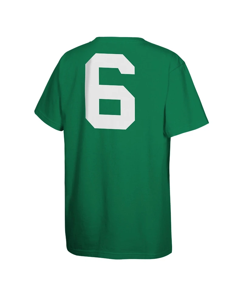 Mitchell & Ness Boys' and Girls' 4-16 Bill Russell Boston Celtics Hardwood Classics Screen Print T-Shirt