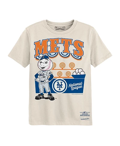 Mitchell & Ness Preschool Cream New York Mets Step Back Up T-Shirt