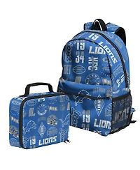 Outerstuff Boys' and Girls' Detroit Lions Adjustable Insulated Backpack and Lunchbox Set