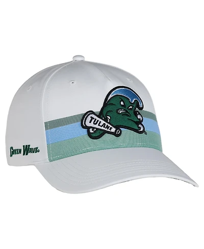 Ahead Men's and Women's White Tulane Green Wave The Sideline Adjustable Hat