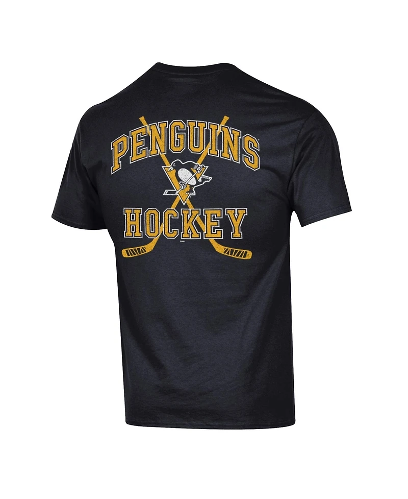 Champion Men's Pittsburgh Penguins Stick With It Jersey Oversized-Graphic Crew Neck T-Shirt