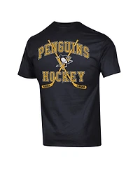 Champion Men's Pittsburgh Penguins Stick With It Jersey Oversized-Graphic Crew Neck T-Shirt