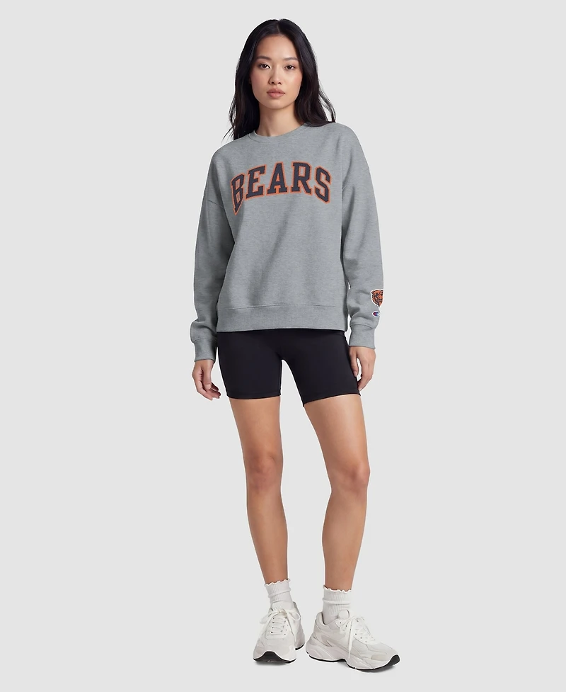 Champion Women's Chicago Bears Crewneck Screen Print Sweatshirt
