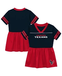 Outerstuff Toddler Girls' 2T-5T Houston Texans Stadium Lights V-Neck Short-Sleeve Jersey Dress