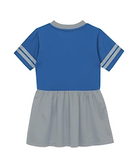 Outerstuff Toddler Girls' 2T-5T Detroit Lions Short-Sleeve V-Neck Fit & Flare Dress