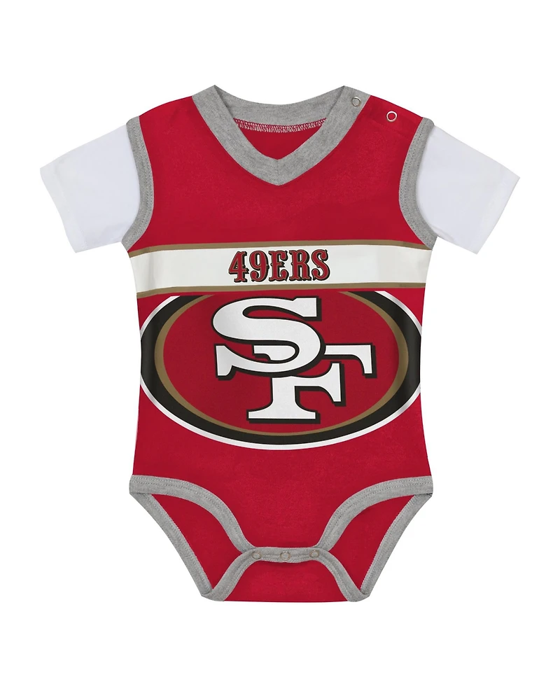 Outerstuff Baby Boys' and Girls' San Francisco 49ers Jersey Bodysuit and Pants Set