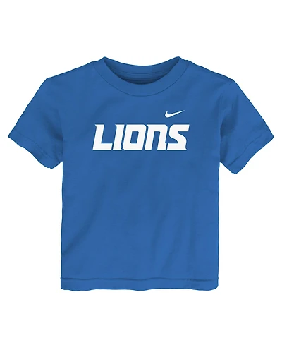 Nike Toddler Boys' 2T-5T Detroit Lions Wordmark Screen-Print Graphic T-Shirt