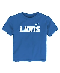 Nike Toddler Boys' 2T-5T Detroit Lions Wordmark Screen-Print Graphic T-Shirt