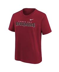 Nike Boys' 4-20 Tampa Bay Buccaneers Wordmark Crewneck T-Shirt