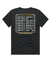 Homage Men's and Women's Green Bay Packers Schedule Queen Tri-Blend T-Shirt