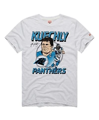 Homage Men's Carolina Panthers Luke Kuechly Classic Illustration Tri-Blend Screen-Print T-Shirt