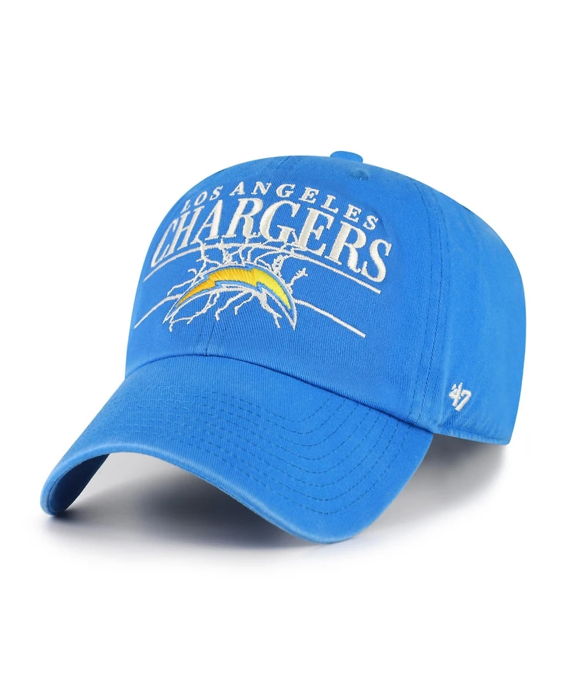 '47 Brand Men's Powder Blue Los Angeles Chargers Throwback Graphic Clean Up Adjustable Hat