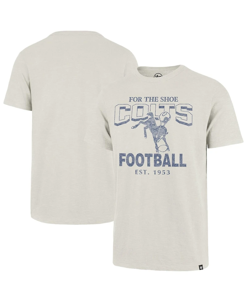 '47 Brand Men's Natural Indianapolis Colts Head On Scrum Slub T-Shirt