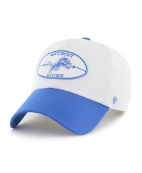 '47 Brand Men's White/Blue Detroit Lions Pique Patch Clean Up Adjustable Hat