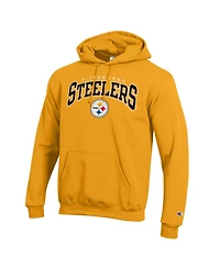 Champion Men's Pittsburgh Steelers Powerblend Screen-Print Fleece-Lined Hoodie