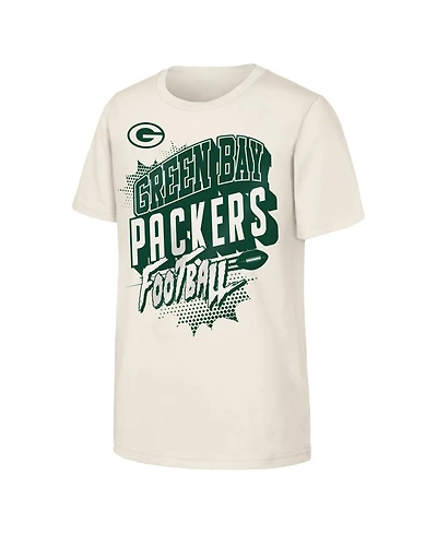 Outerstuff Boys' 4-20 and Girls' 4-16 Green Bay Packers Action Comic Crewneck Screen-Print Graphic T-Shirt
