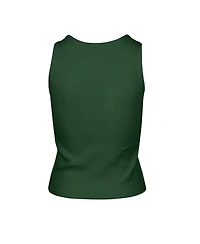 '47 Brand Women's Green Bay Packers Cropped Ribbed Crew Neck Baby Tank Top