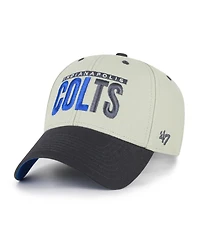 '47 Brand Men's Gray/Black Indianapolis Colts Half Block Text Mvp Adjustable Hat