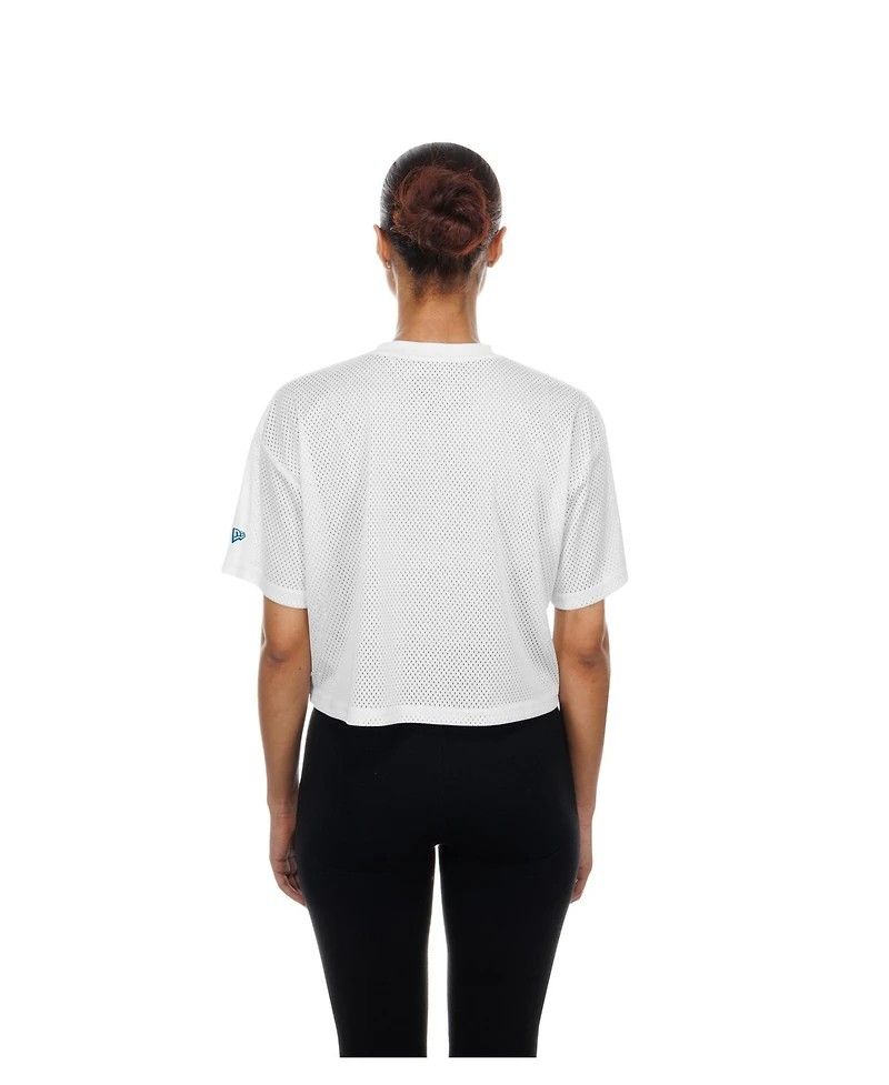 New Era Women's Detroit Lions Cropped Boxy Mesh T-Shirt