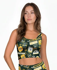 Concepts Sport Women's Green Bay Packers Grady Wireless Allover-Print Bralette