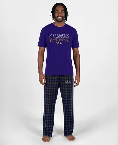 Concepts Sport Men's Purple Baltimore Ravens Highland Sleep Set