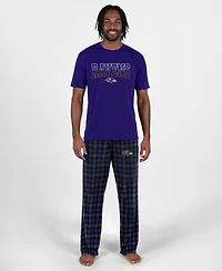 Concepts Sport Men's Purple Baltimore Ravens Highland Sleep Set