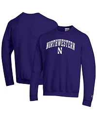 Champion Men's Northwestern Wildcats Crewneck Long-Sleeve Pullover Sweatshirt