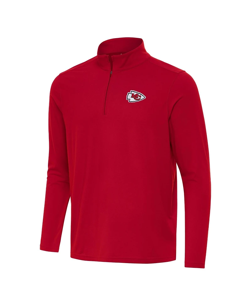 Antigua Men's Red Kansas City Chiefs Intent Quarter-Zip Pullover Jacket
