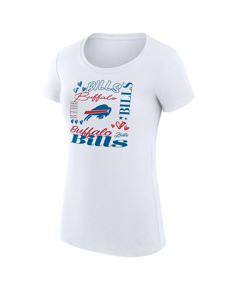 G-iii 4Her by Carl Banks Women's Buffalo Bills Super-Slim Fit Screen-Print Graphic T-Shirt