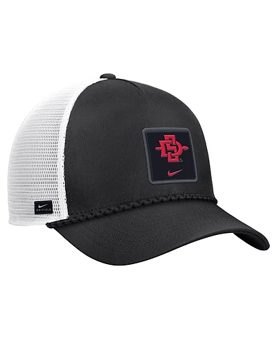 Nike Men's Black San Diego State Aztecs 2026 On-Field Rope Adjustable Trucker Hat