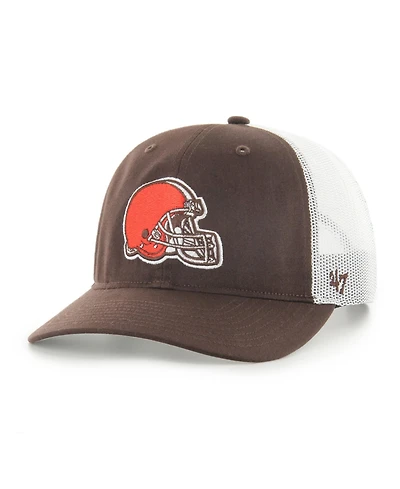 '47 Brand Big Boys' and Girls' Cleveland Browns Trucker Structured Snap Closure Hat