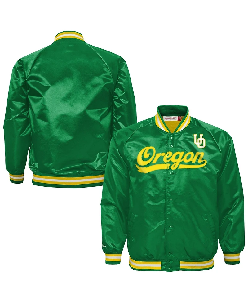Mitchell & Ness Boys' and Girls' 4-16 Oregon Ducks Raglan-Sleeve Lightweight Jacket